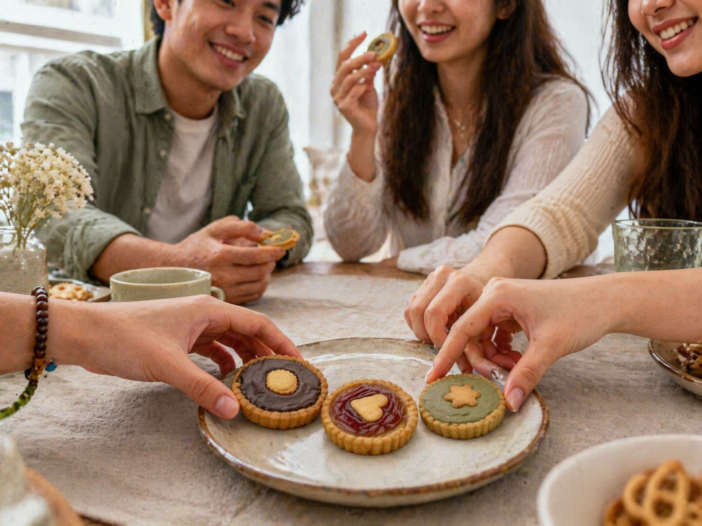 Crostatine Gluten Free Assortiti – Cioccolato, Confettura e Pistacchio